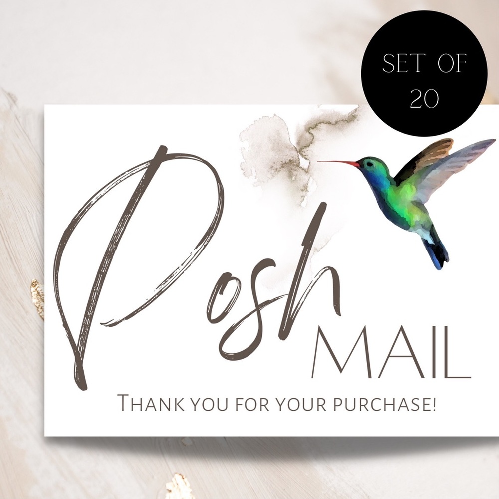 SET OF 20 Thank You Inserts - 5x7 - Poshmark Packaging